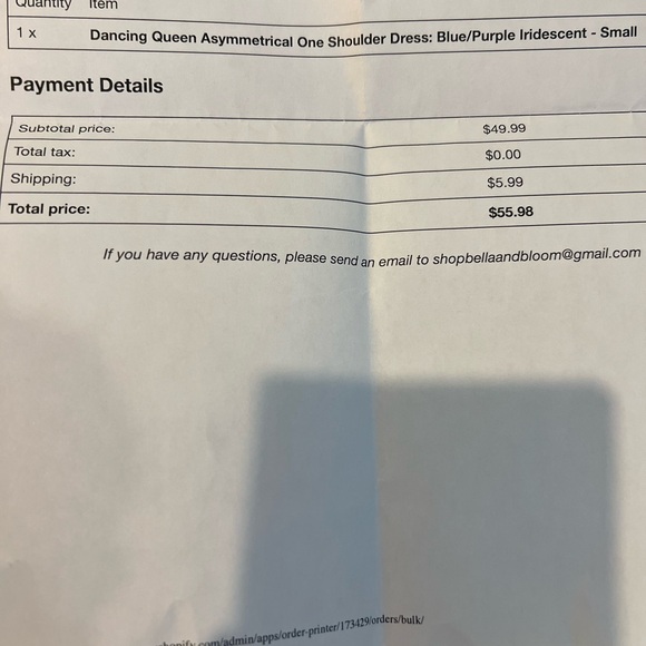 Asymmetrical one shoulder dress - Picture 2 of 3